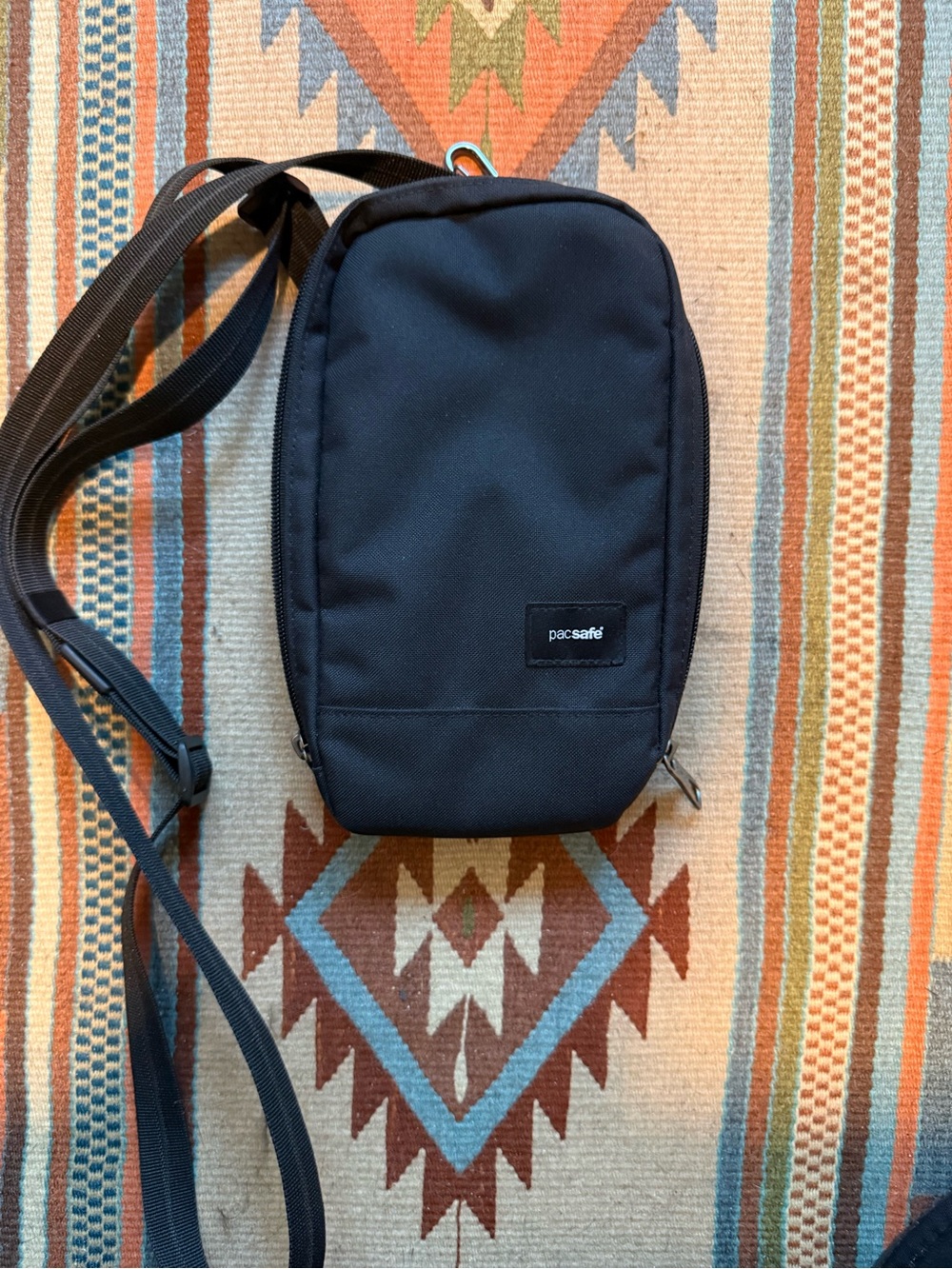 Pacsafe Black Compact Sling Crossbody Bag